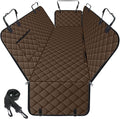 Waterproof Dog Car Seat Cover for Back Seat, Pet Hammock- L, Coffee/Black | Durable waterproof hammock with nonslip design & storage pockets. Protects seats from scratches, fits cars, SUVs & trucks. by NECKORY