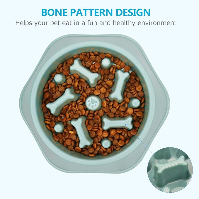 UPSKY Slow Feeder Dog Bowl Anti-Chocking Slower Feeding Pet Puzzle Bowls | Interactive Bloat Stop Dog Food Dishes, Non-Slide Dogs Lick Treat for Small Medium, Slow-Eating Maze Design, Easy to Clean - Image 3