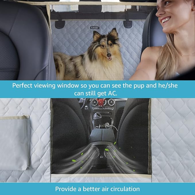 Lassie XL Truck Waterproof Dog Seat Cover Back Seat with 2 Seat Belts | Compatible with F150 F250/Chevrolet Silverado/Ram Pickup/GMC Sierra/Toyota Tundra and Crew Cab - Image 2