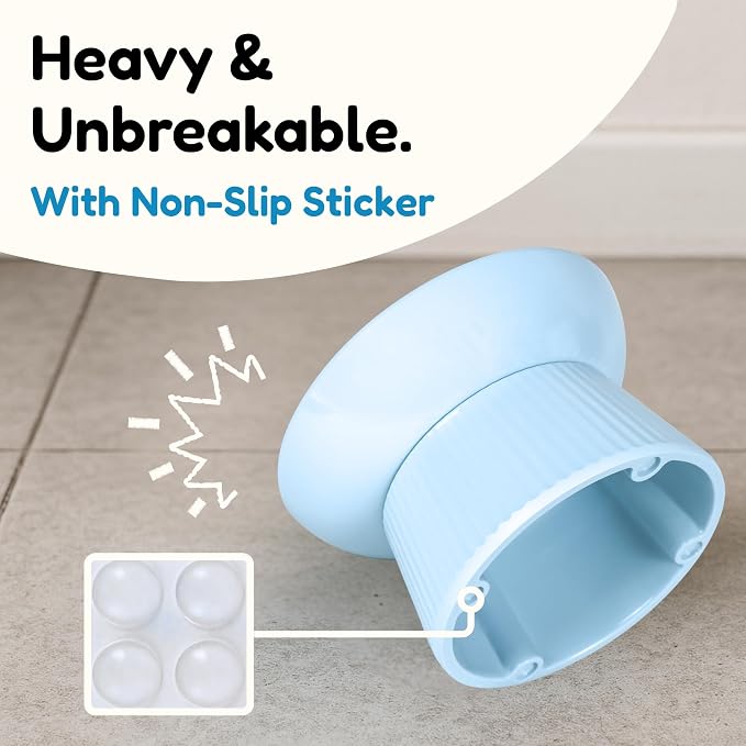 Unbreakable Raised Slow Feeder Bowl for Cats and Small Dogs, Elevated Cat Bowls, Detachable Slow Feede Bowl, Heavy Weighted, Non-Slip Feeder, Whisker Friendly (Blue, Round - 6.2w'' x 1.5h'' inch) - Image 4