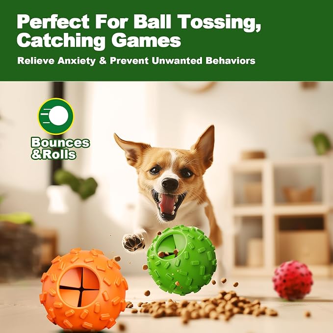 Dog Puzzle Toy 2 Pack – Cognitive Dog Treat Toy,Interactive Dog Toys for Treat Dispensing, Slow Feeder for Mental Stimulation & Anxiety Relief, Puppy Training Toy, Natural Rubber - Image 2