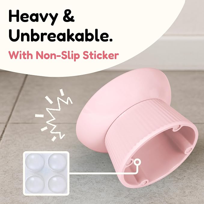 Unbreakable Raised Slow Feeder Bowl for Cats and Small Dogs, Elevated Cat Bowls, Detachable Slow Feede Bowl, Heavy Weighted, Non-Slip Feeder, Whisker Friendly (Pink, Round - 6.2w'' x 1.5h'' inch) - Image 5