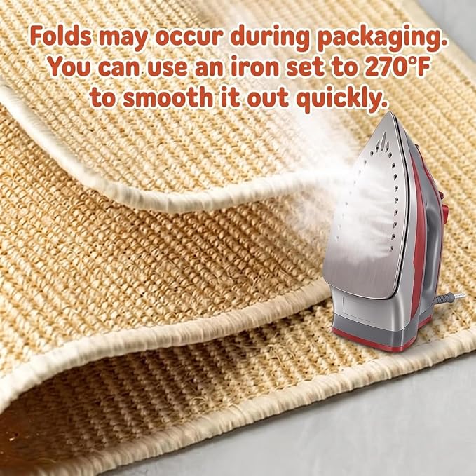 SHENGOCASE Cat Sisal Scratch Pad, Couch Sofa Armrest Protector, Scratcher Cover for Couch Corner, Scratching Post (6.3") - Image 8