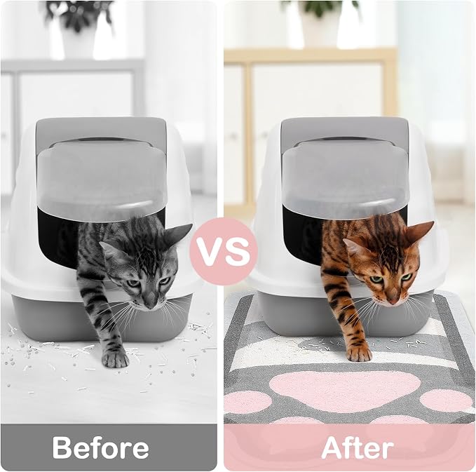 Unicorn Catcher Large Cat Litter Mat, 33.5"x22.4" Litter Trapping Mat | Kitty Litter Mat With Soft PVC Loop Mesh And Non-Slip Backing For Easy-Clean Floor Protection And Home Decor - Image 3