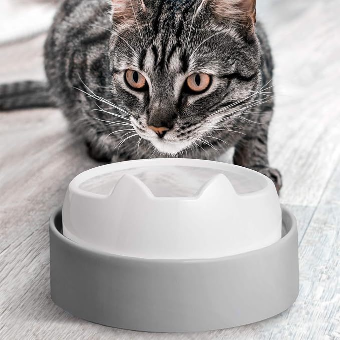 CatGuru Food Table for Cat Bowls, Elevated Feeding Station for Cat Food Bowl, Raised Stand for Pet Food and Water Bowls, Pet Feeder for Indoor Cats, Stress Free Stand for Pet Dishes or Plates (Grey) - Image 4
