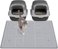 Silicone Cat Litter Mat, 34" X 25" Litter Box Mat, Dark Grey | SiliconeLitter Trapping Mat, Soft and Waterproof by Gentledog