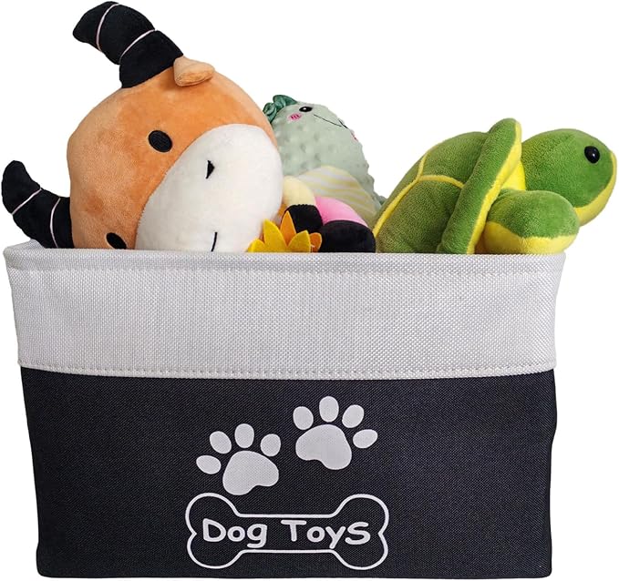 Collapsible Dog Toy Basket Foldable Dog Toy Box Bin for Pet Chew Toys Accessory - Image 2
