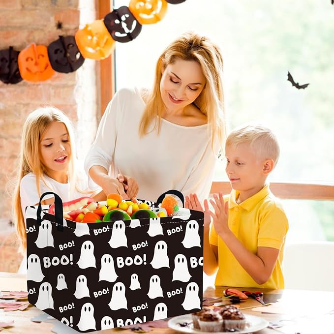 Halloween Boo Horror basket,Empty Halloween basket,Horror and thriller decor,Trick or Treat Box for Boys and Girls,Horror decor(Boo Ghost) - Image 3