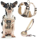 PUPTECK Small Dog Harness and Leash Set No Pull for XS XXS Sized Dogs Puppy | Escape Proof No Choke Pet Cat Adjustable Soft Padded Walking Vest by PUPTECK