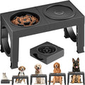 XIAZ Elevated Dog Bowls Large Breed Raised Dogs Bowl Stand Large/Medium Sized Dog Slow Feeder Dogs Bowls Food Water Stands 5 Heights Adjustable 9/11/12/14in Pet Feeder Dish Station by XiaZPet