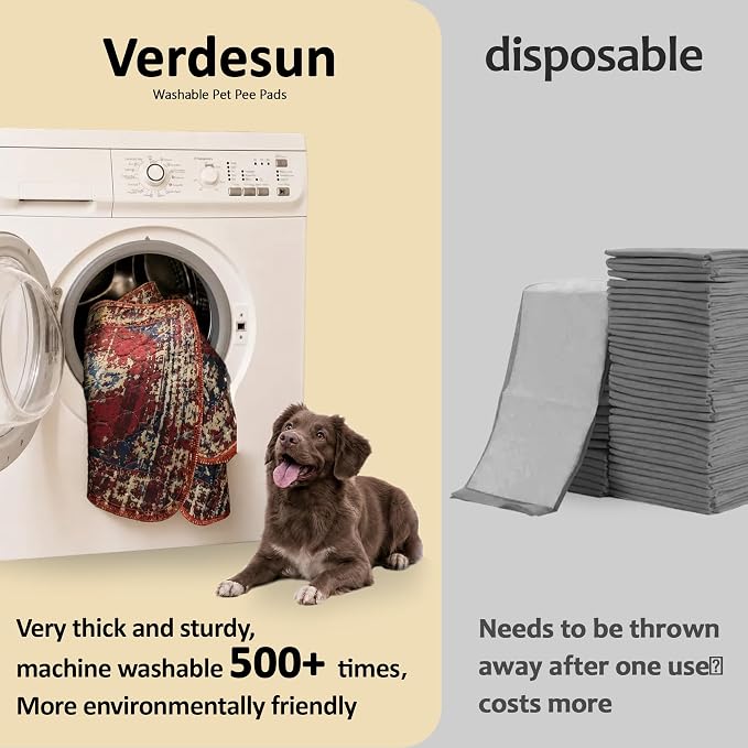Washable Pee Pads for Dogs, Reusable Puppy Potty Training Pads, Ultra-Absorbent Thick Waterproof Leak-Proof Non-Slip Pads & Mat for Crate, Playpen, Floor, Whelping & Housebreaking , 2 Pack 36"x48" - Image 3
