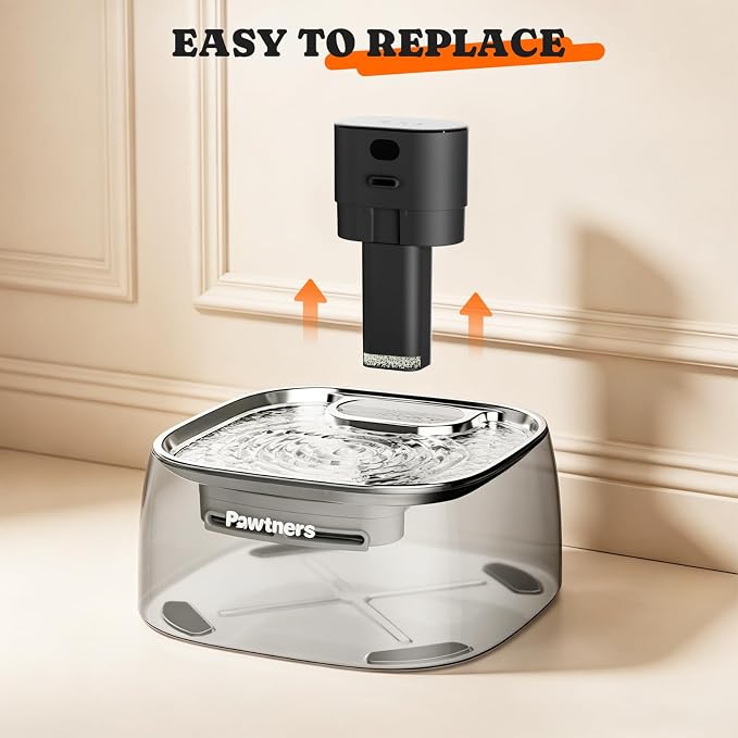Pawtners Replacement Intelligent Host for STR-PT-108A Pumpless Cat Fountain | Ultra Quiet Host for STR-PT-108A Cordless Pet Water Fountain, Low Voltage DC 5V - Image 2