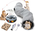 Pet Cat Tunnel Tube Cat Toys 2 Way Collapsible, Tunnels for Indoor Cats,S-Shaped Play Tube with Peephole and Hanging Ball,10.5" Maze Cats House for Puppies, Rabbits, Kitty, Kitten,Ferrets by TSEB4TEP