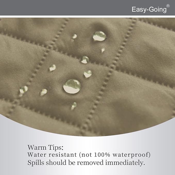Easy-Going Reversible Couch Cover, Recliner 22 in, Beige/Beige | Machine Washable Slipcover For Dogs, Water Resistant Furniture Mat For Living Room, Non-Slip Sofa Cover, Pet Friendly - Image 4