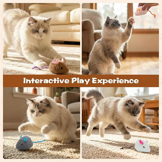 WRW Cat Mice Toys with Catnip for Indoor Cats, 12 Pcs, 7 Colors | 12 Plush Catnip Mice Toys with Realistic Design, for Indoor Cats to Chase, Bite, Swat and Play Fetch - Image 6