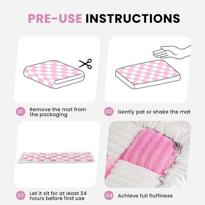 HiPetpy Backseat Dog Bed Mat, Non-Slip Dog Bed for Car Back Seat, Soft & Cozy Dogs Blanket, Washable Travel Pet Mat Seat Protector for Cars, SUVs, Trucks (Pink/White, 51.1" L x 23.6" W x 1.5" Th) - Image 8