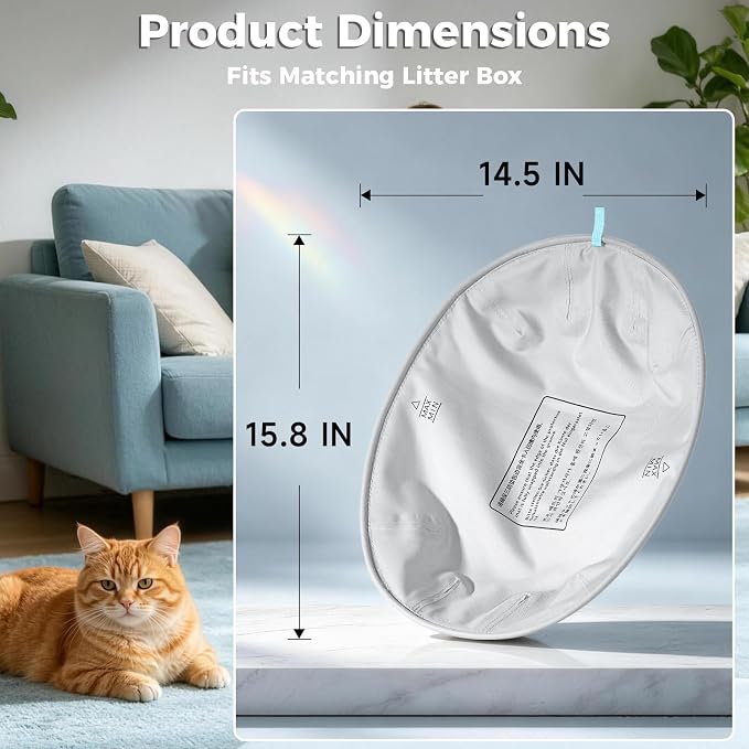 2Pcs Cat Litter Pad for Open Top Self-Cleaning Litter Box Replacement Liner | Waterproof Pads Cat Litter Box Liners for PARUUNTYS/KITPLUS/Thereye Litter Box,Scratch-Resistant,Washable Reusable Tray Mat - Image 3