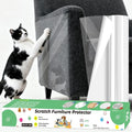 Cat and Dog Scratch Furniture Protector, 197" x 17" Transparent Self-Adhesive Cat Scratch Protector, Couch Corner Door Wall Bed Anti-Scratch Guard with Scraper by Mfmiudole