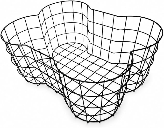 OtterPets Metal Dog Toy Basket Bone Shaped Indestructible Dog Toy Bin 17x13 | 17" long, 13" wide, 7" tall, metal wire dog storage organizer, dog toy bin, dog toy box, pet toy basket, dog toy storage by OtterPets