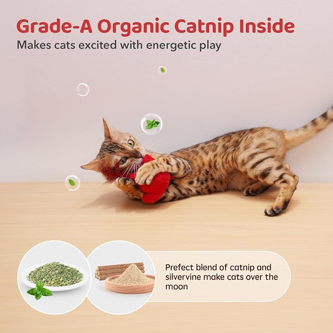 Potaroma Cat Toys Chirping Birds 2 Pcs with Catnip SilverVine, Interactive Cat Kicker, Lifelike Birdie Tweets, Indoor Kitty Kitten Exercise Toys 4.0" | Cat Kicker, Lifelike Birdie Tweets, Indoor Kitty Kitten Exercise Toys 4.0 Inches - Image 6
