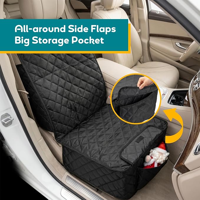Dog Car Seat Covers Waterproof Front Full Protection Cover with Side Flaps - Image 4