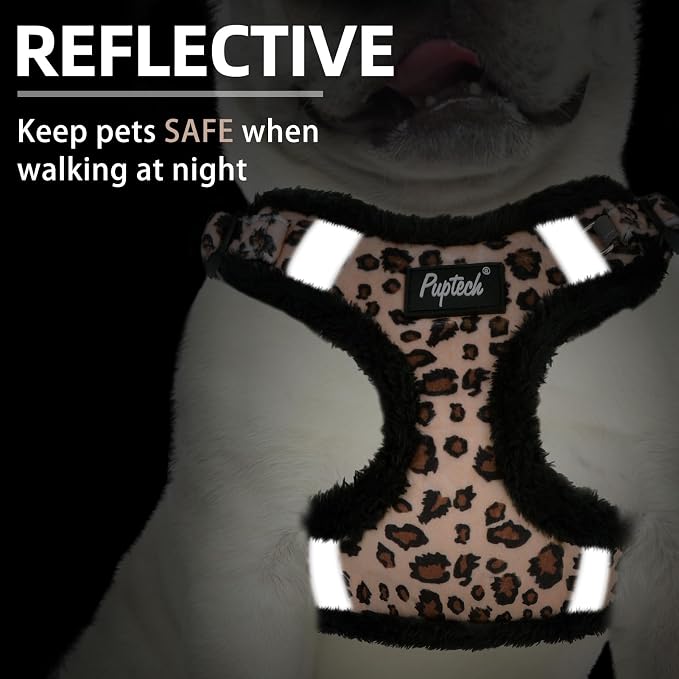 PUPTECK Dog Harness and Leash Set Small Sized, Step in No Pull Adjustable Puppy Cat Harness Reflective Pet Vest - Image 4