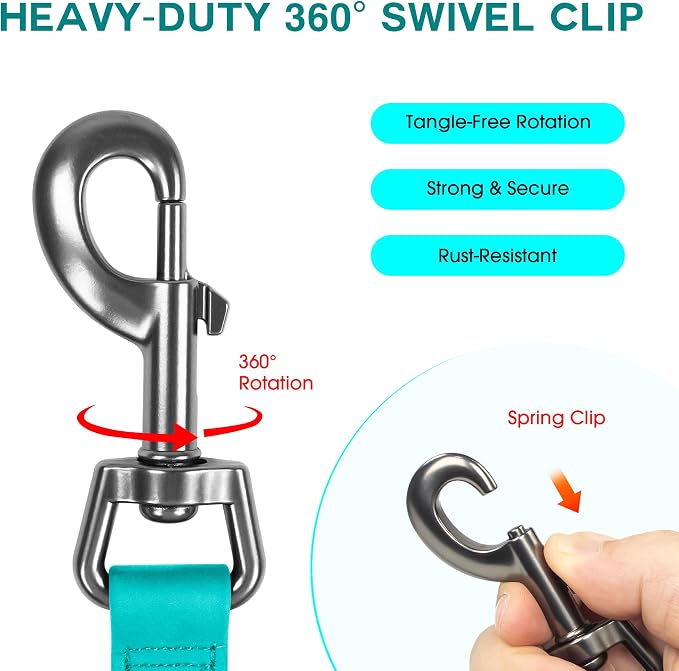 Wolfone Waterproof Dog Leash 20FT Long Line Recall Training Lead | Long Dog Lead PVC coated waterproof leash with easy clean surface, strong training rope for recall hiking and beach trips - Image 5
