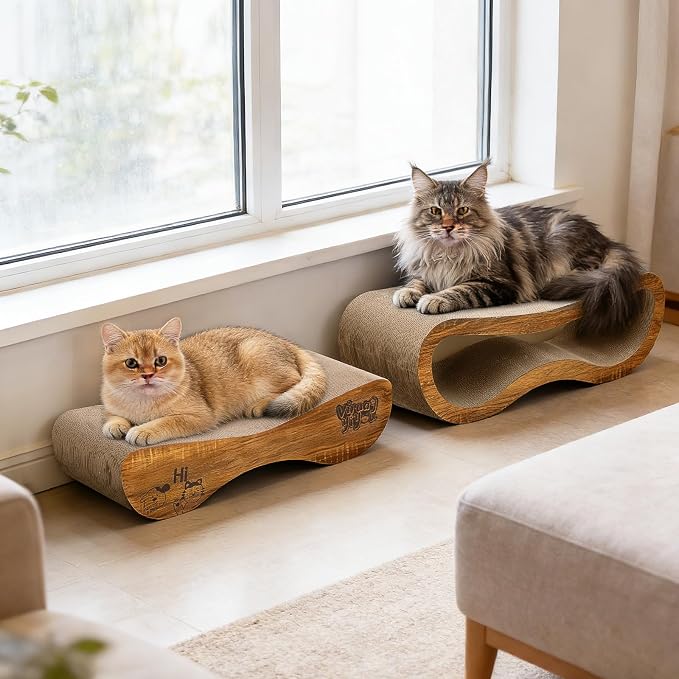 Cat Scratcher, 2 in 1 Cardboard Cat Scratchers for Indoor Cats Scratch Pad | Pet Cat Supplies for Scraching & Napping & Hiding, as Scratching Post Couch Lounger Bed Furniture Protector, XLarge 34.2 Inch - Image 6