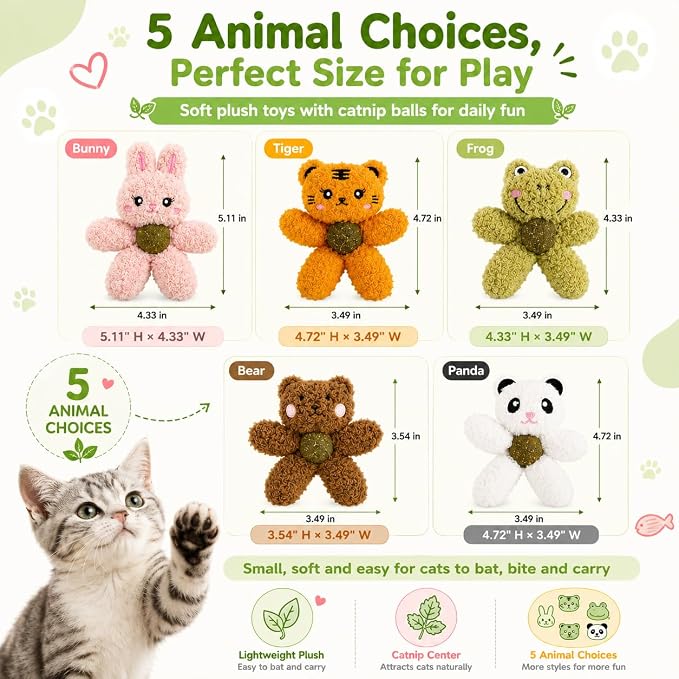 Plush Catnip Toys for Indoor Cats, Interactive Kitten Chew Toys for Teething & Dental Care, Durable Nylon Animal Shape Kicker Toy with Natural Catnip Ball for Boredom Relief (Rabbit) - Image 3