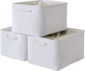TheWarmHome Organization and Storage Basket for Shelves - Extra Jumbo 3 Pack 20.5x15.8x13.8 inch Cube Storage Bins for Toy Closet Box Home Organizer Gift (White) by TheWarmHome