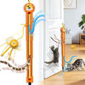 Cat Toys for Indoor Cats, 2 in 1 Door Hanging Cat Toy Interactive Automatic Moving 2 String Tails for Multi-Cat Households, Plush Dangler for Kitten Toys Hide and Seek Motion Activated, 4 Sounds/Off by ORSDA