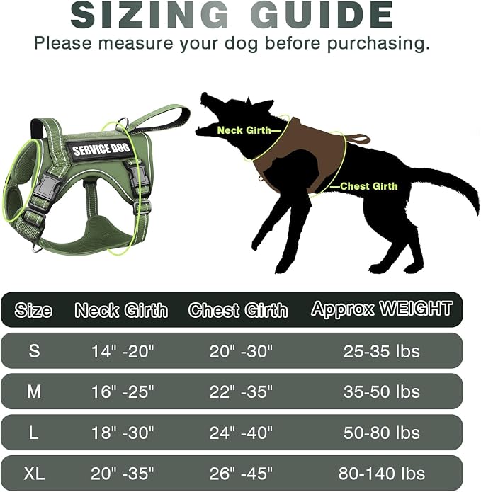 Tactical Dog Harness, No Pull Dog Harness for Medium Large Dogs with Handle & Molle, Military Service Dog Vest Harness in Training Pet Harness for Small Dogs - Image 5