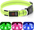 Weesiber Light Up Dog Collars - Rechargeable LED Collar - Reflective Adjustable Dog Lights for Night Walking (Green, Medium Collar) by Weesiber