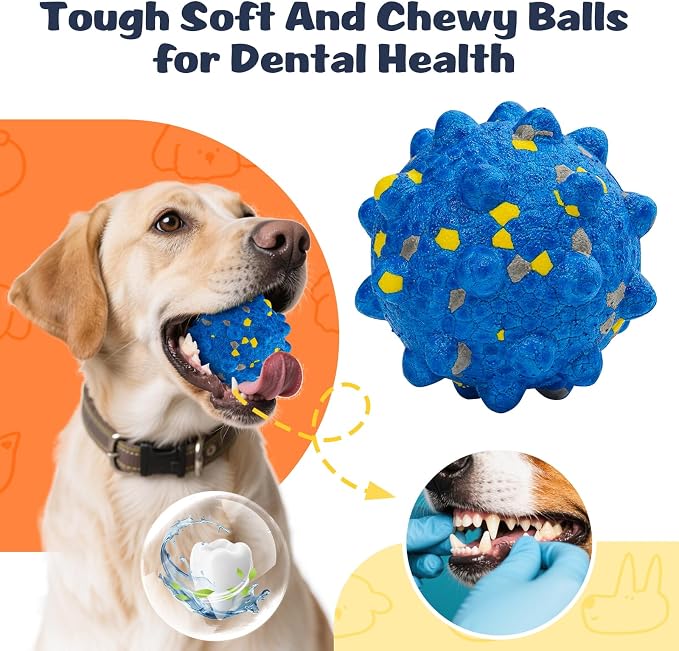 HIPPIH Dog Balls Tennis Balls, Dog Chew Toys for Aggressive Chewers ETPU | 3PCS Interactive Puppy Toys for Teething, 3'' Fetch Ball Water Toy for Small/Medium Breed,High Bouncy & Floating Dog Pool Toy - Image 3