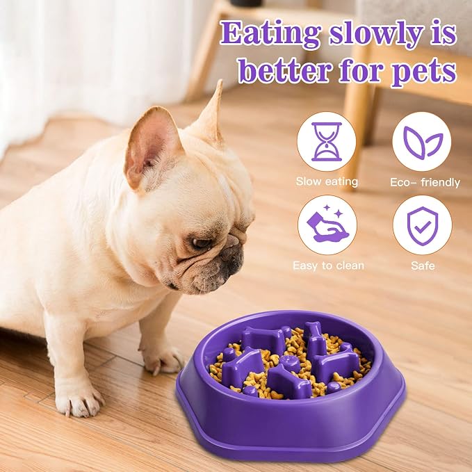 UPSKY Slow Feeder Dog Bowl Anti-Chocking Slower Feeding Pet Puzzle Bowls | Interactive Bloat Stop Dog Food Dishes, Non-Slide Dogs Lick Treat for Small Medium, Slow-Eating Maze Design, Easy to Clean - Image 7