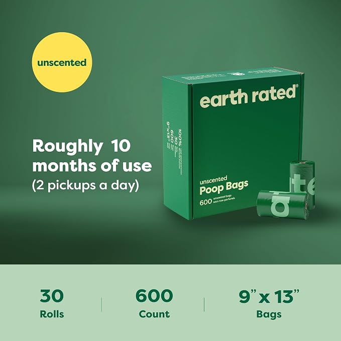 Earth Rated Dog Poop Bags on Refill Rolls, 600 Bags, Unscented | Guaranteed Leak Proof and Extra Thick Waste Bag Refill Rolls - Image 7