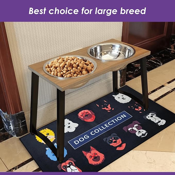 Elevated Dog Bowls for X-Large Dogs with Spill Proof Mat 2 X-Large 3000ML(13CUPS) Stainless Steel Dog Bowls, 16.5" Tall Raised Dog Bowl Stand,Dog Food & Water Bowls for Large, Extra Large Dogs - Image 4