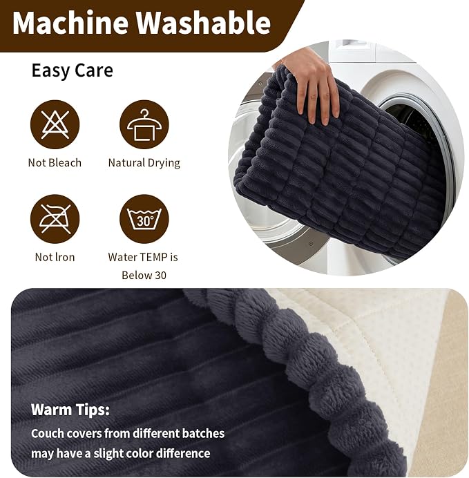 Leakproof Couch Cover for Dogs, Non Slip Washable Sofa Protector | Stain-Resistant Window Seat Cushions Chair Mat Car Seat Cover for Kids Pets (DarkGray 27.6" x 59"+27.6" x 70.9") - Image 7