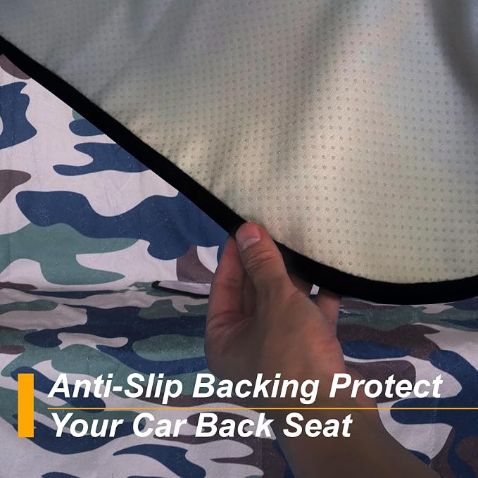 Back Seat Cover for Car Trucks Van SUV Jeep,Waterproof Rear Bench Towel Seat Covers for Dogs and Kids,Automotive Backseat Protector (Camouflage) - Image 5