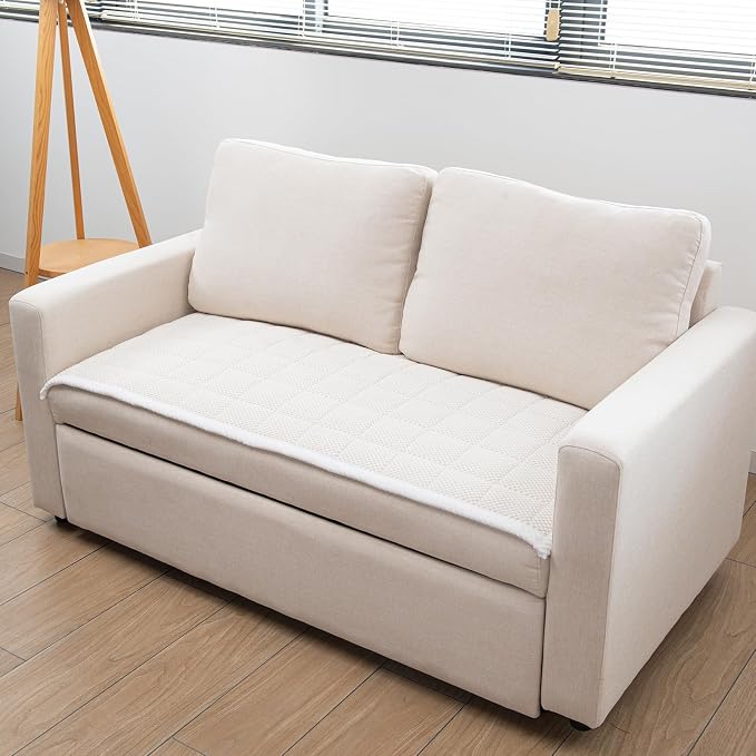 Pet Couch Covers,Couch Cover for Dogs Washable,Anti Slip Dog Sofa Covers Couch Protector Sofa Mat,Seat Cover,Dog Mat,Pet Pad for Furniture 1 Piece (White, 21''x70''/Rectangular) by TAOMOCASTL