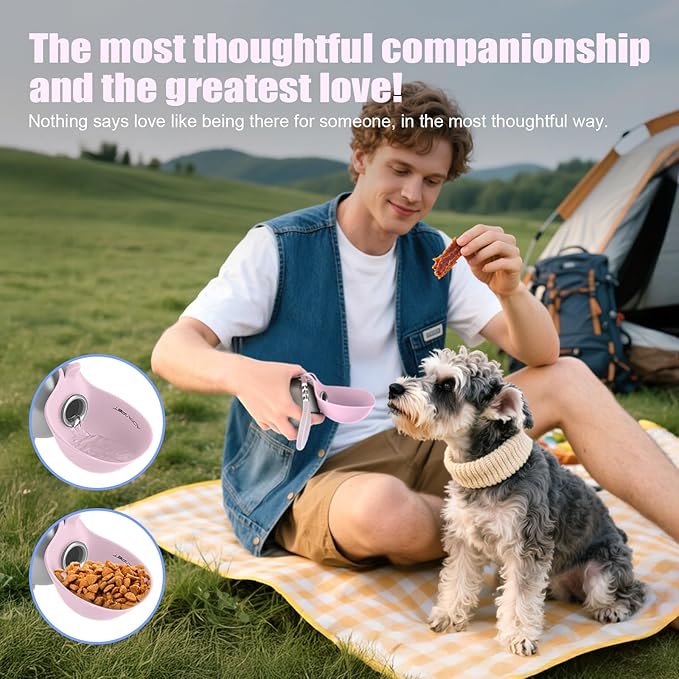 Portable Dog Water Bottle 10oz Stainless Steel Travel Dog Water Dispenser with Bowl No-Spill Puppy Water Bottle for Walking Hiking Small Dog Water Bottle - Image 5