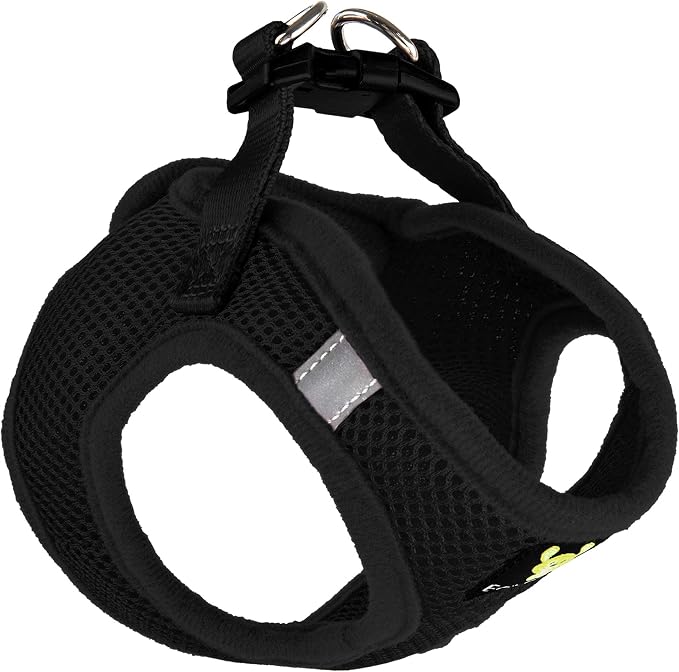 EcoBark Step in Dog Harness - Eco-Friendly Small Breed Harnesses for Small and Medium Dogs - Reflective and Adjustable Mini Body Halter Vest -Tiny Soft Mesh Toy Breed Harness (Black, Large) - Image 9