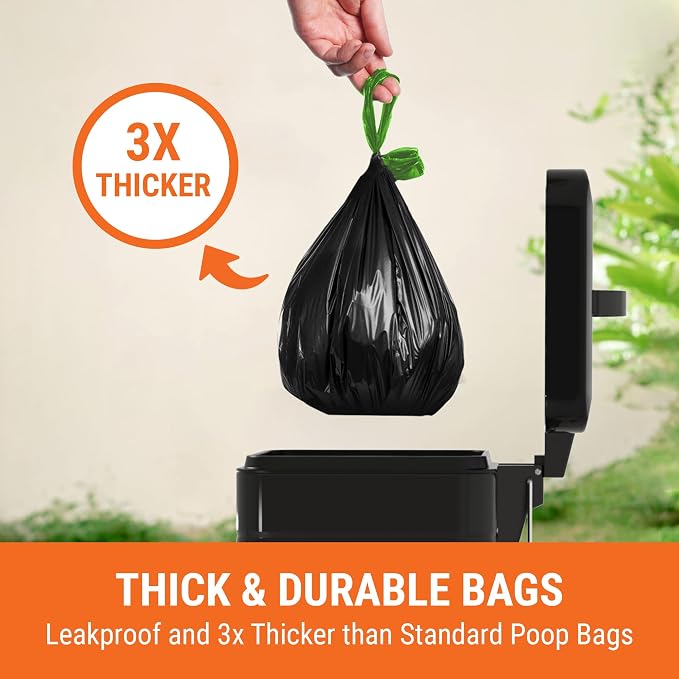 Dog Pooper Scooper with Bag Attachment, 40" Long Handle | Dog Poop Scoop for Yard, Large Capacity Swivel Bin and Rake Pooper Scooper, Lavender Scented Bags for Large Dogs (Black) - Image 3
