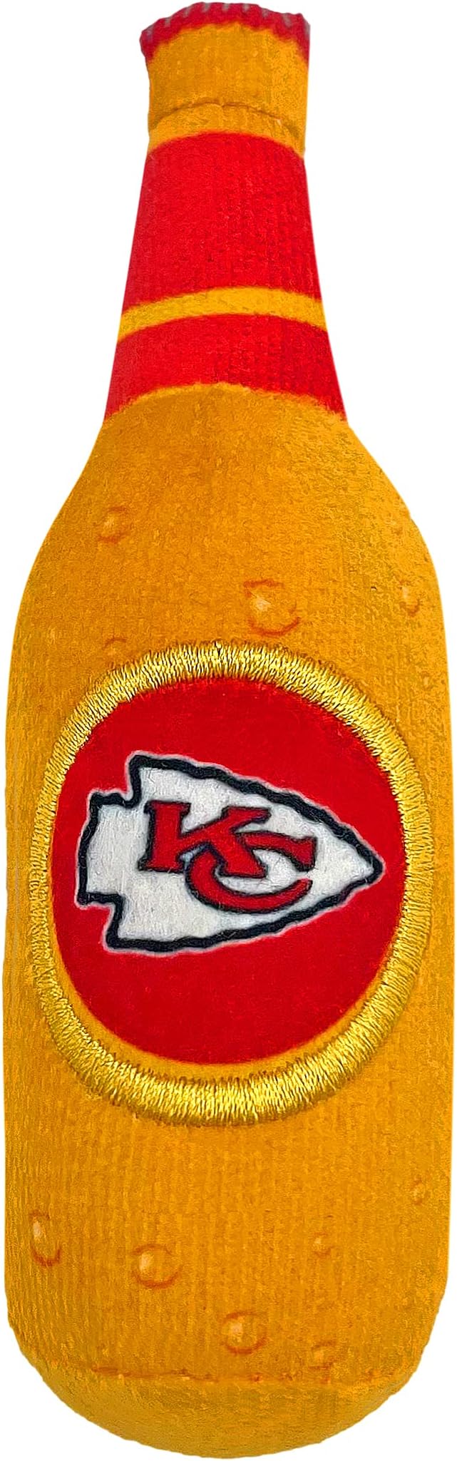 Best Plush CAT Toy - NFL Kansas City Chiefs Complete Set of 3 Piece Cat Toys Filled with Fresh Catnip. Incld: 1 Helmet Cat Toy, 1 Football Cat Toy with Feathers, & 1 Beer Bottle. Beautiful Team Logos - Image 4