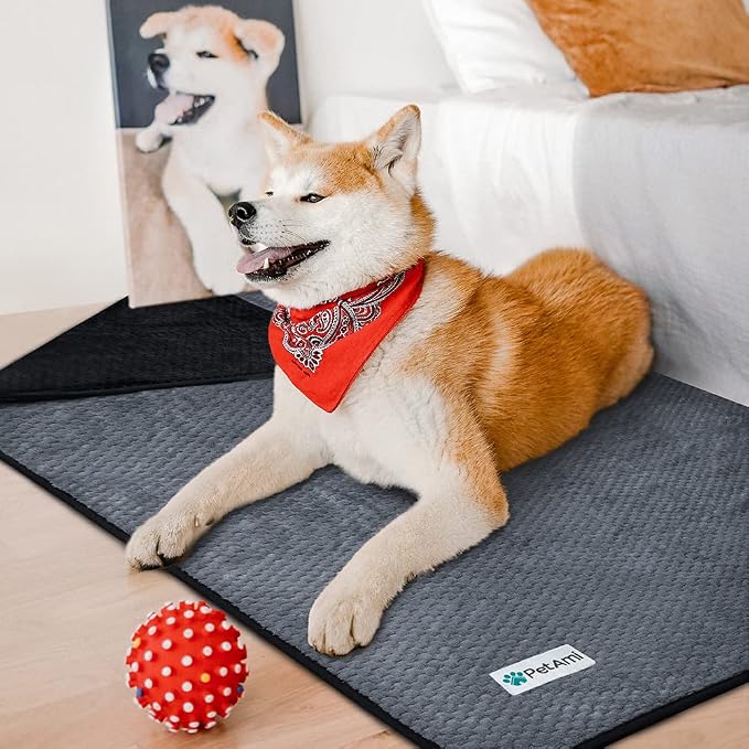 PetAmi Waterproof Dog Blanket, Leakproof Puppy Blanket, 29x40 Black Gray | For Small Medium Pets, Furniture Sofa Couch Cover Protector, Fleece Throw Indoor Cat Kitten, Reversible Washable Soft Plush - Image 5