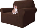 MAXIJIN Stretch Chair Cover Chair Slipcovers with Arms, 1-Piece Couch Sofa Chair Covers for Living Room, Non Slip Armchair Cover (31"-46") Furniture Protector Dogs Pet Friendly (Chair, Coffee) by MAXIJIN