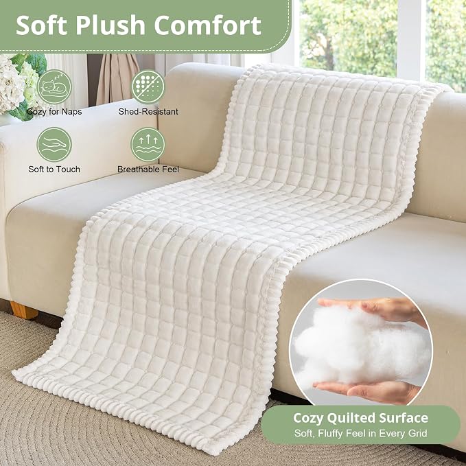 OstepDecor Couch Cover for Dogs, Washable Non Slip Sofa Cover for Pets | Soft Couch Covers for Sofa, Loveseat and Sectional, Furniture Protector Against Pet Hair & Dirt (35.4" x 82.7", Off White) - Image 6