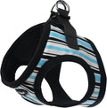 Bark Appeal Blue Stripe Step-in Dog Harness for Medium to Large Sized Pets – Updated Sizing, Re-Measuring is Essential – Soft Vest Harness – Anti-Choke with Adjustable Strap & Heavy Duty Clip – L by BarkAppeal