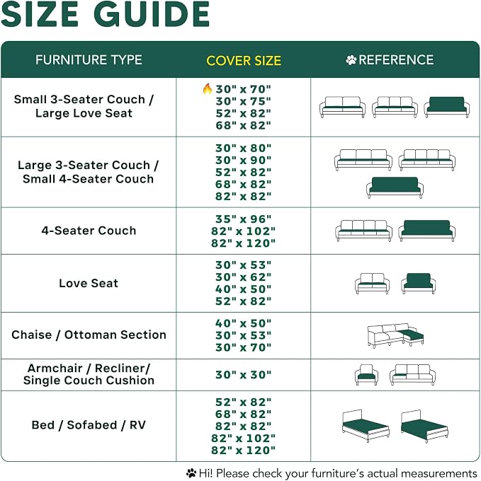 PAWFINITY Waterproof Bed Cover for Dogs, Pet Blanket for Mattress Washable | Paw Print Quilted, Hair Resistant, Anti Cat Scratch, Pee Proof Furniture Protector for Queen Size Bed, 68x82 Inch, Green - Image 5