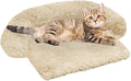 Calming Dog Bed Fluffy Plush Dog Mat for Furniture Protector with Removable Washable Cover for Large Medium Small Dogs and Cats (XS (31"x23.5"x5"), Beige) by GGIB